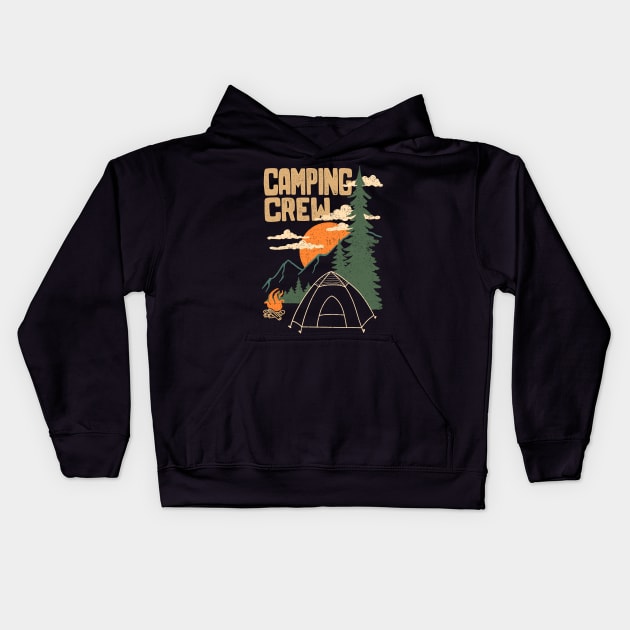 Camping Crew Kids Hoodie by Sachpica